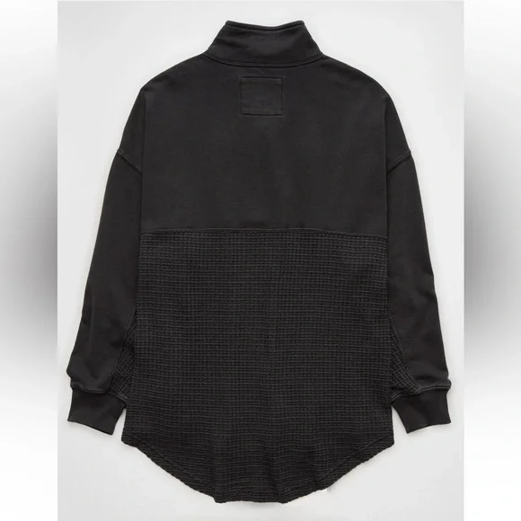 American Eagle Oversized Half-Zipped Sweatshirt - Picture 5 of 6